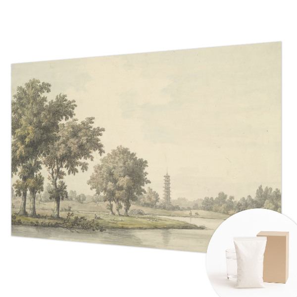 Large wall mural wallpaper with a serene park scene