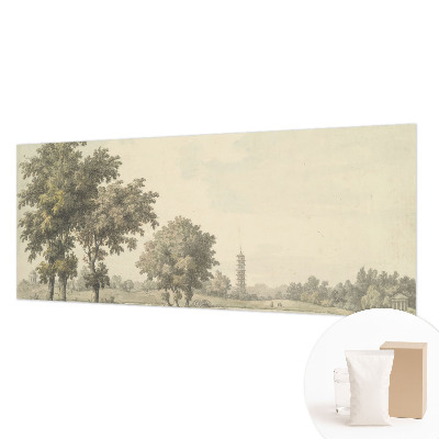 Large wall mural wallpaper with a serene park scene