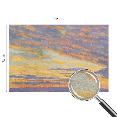 Wall mural for bedroom with a pastel sky design