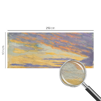 Wall mural for bedroom with a pastel sky design