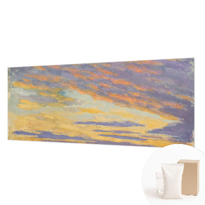 Wall mural for bedroom with a pastel sky design