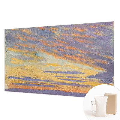 Wall mural for bedroom with a pastel sky design