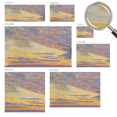 Wall mural for bedroom with a pastel sky design