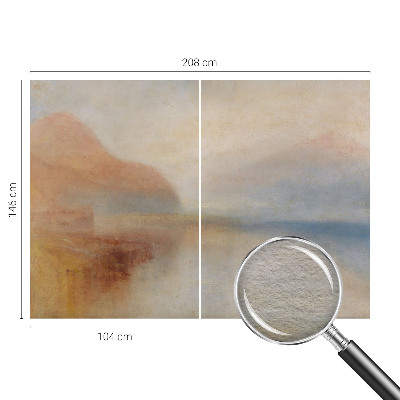 Wall mural for living room with an ethereal landscape design