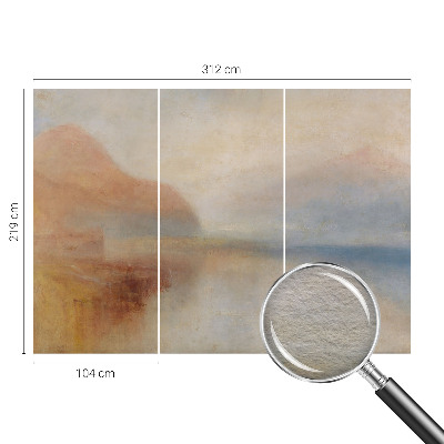 Wall mural for living room with an ethereal landscape design
