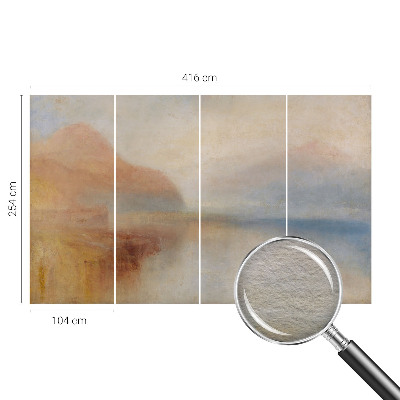 Wall mural for living room with an ethereal landscape design