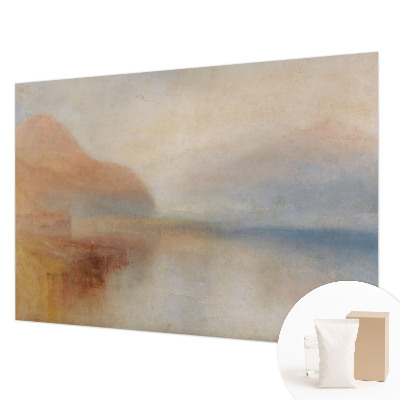 Wall mural for living room with an ethereal landscape design