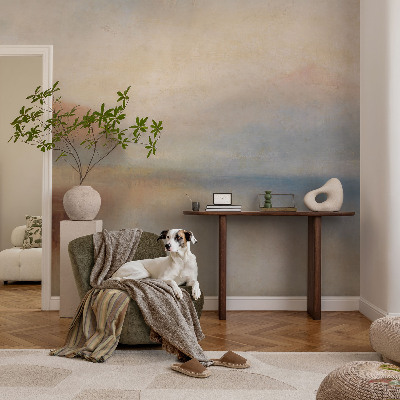 Wall mural for living room with an ethereal landscape design