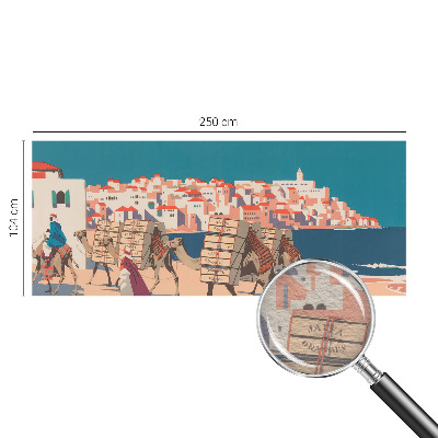 Wallpaper mural for living room Camel caravan