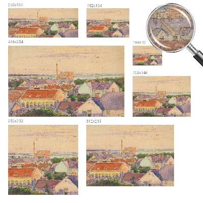 Bedroom wall mural wallpaper Urban roofs