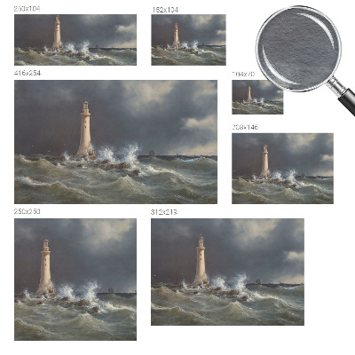 Custom size wall mural featuring a sea storm design