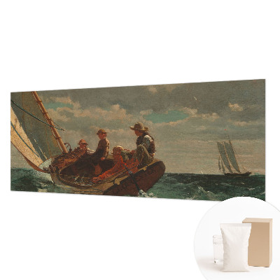 Modern wall mural for living room with a sea expedition motif