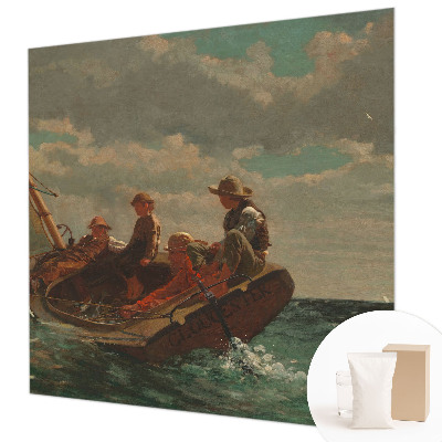 Modern wall mural for living room with a sea expedition motif