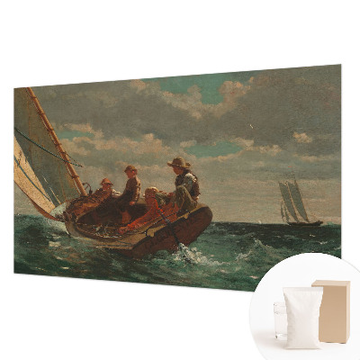 Modern wall mural for living room with a sea expedition motif