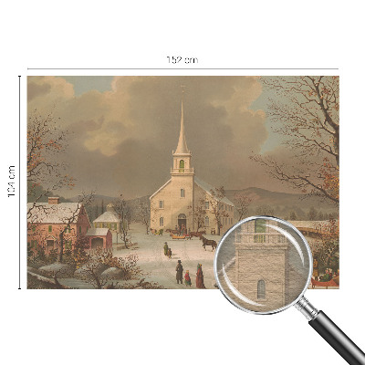 High quality wall mural wallpaper with a winter landscape design
