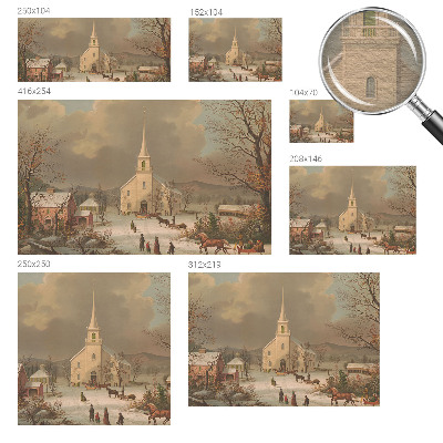 High quality wall mural wallpaper with a winter landscape design