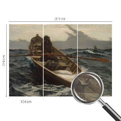 Premium wall mural for bedroom featuring a fisherman at sea