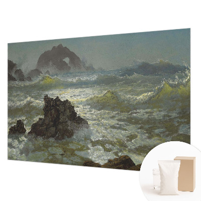 Premium photo wallpaper featuring a stormy sea motif