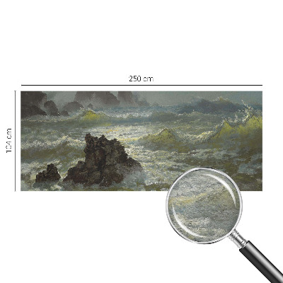 Premium photo wallpaper featuring a stormy sea motif
