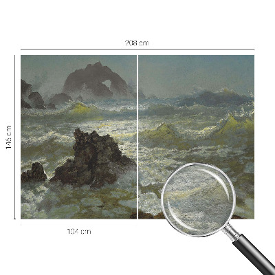Premium photo wallpaper featuring a stormy sea motif