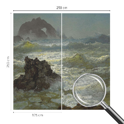 Premium photo wallpaper featuring a stormy sea motif