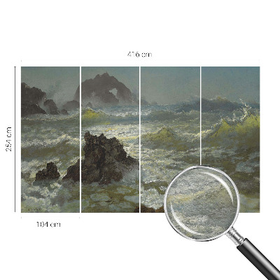 Premium photo wallpaper featuring a stormy sea motif
