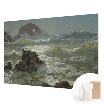 Premium photo wallpaper Stormy sea