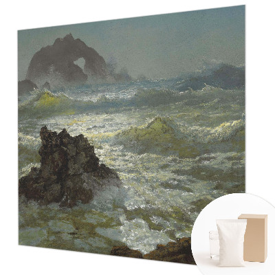 Premium photo wallpaper Stormy sea