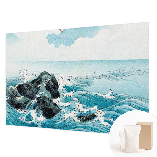 Decorative wall mural for living room featuring a sea scene