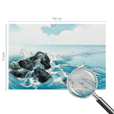 Decorative wall mural for living room featuring a sea scene