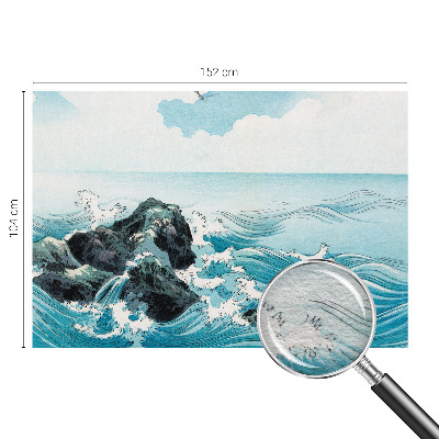 Decorative wall mural for living room featuring a sea scene