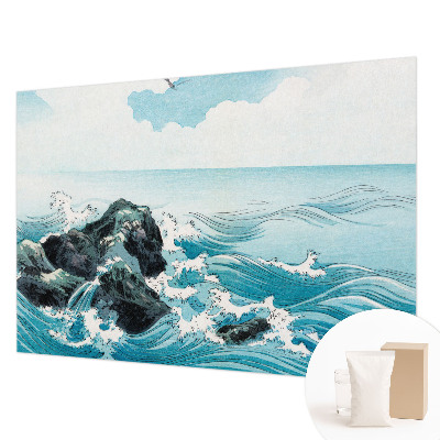 Decorative wall mural for living room featuring a sea scene