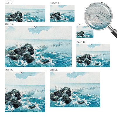 Decorative wall mural for living room featuring a sea scene