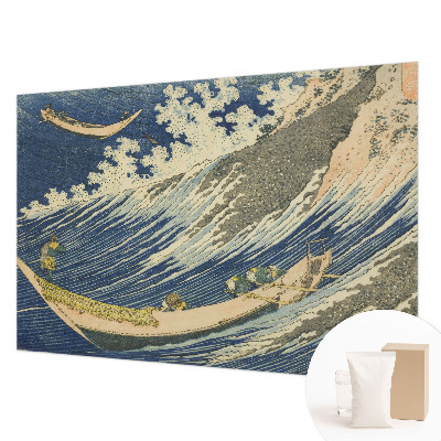 Non-woven wall mural featuring sea waves