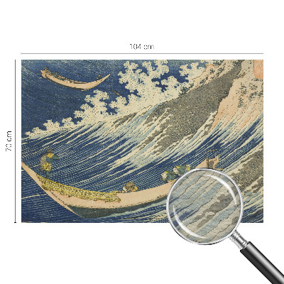 Non-woven wall mural featuring sea waves