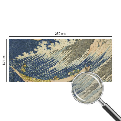 Non-woven wall mural featuring sea waves