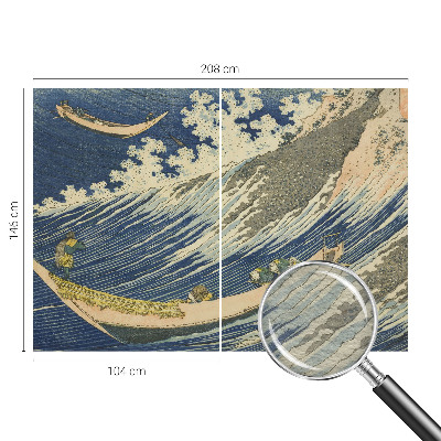Non-woven wall mural featuring sea waves