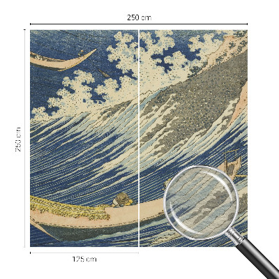 Non-woven wall mural featuring sea waves