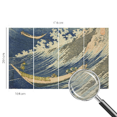 Non-woven wall mural featuring sea waves