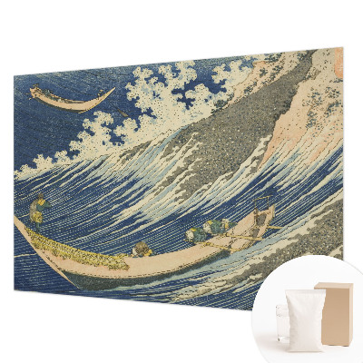 Non-woven wall mural featuring sea waves