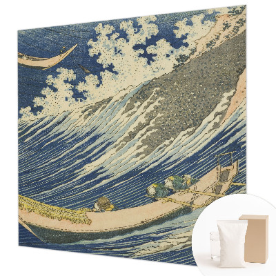 Non-woven wall mural featuring sea waves