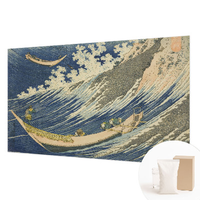Non-woven wall mural featuring sea waves