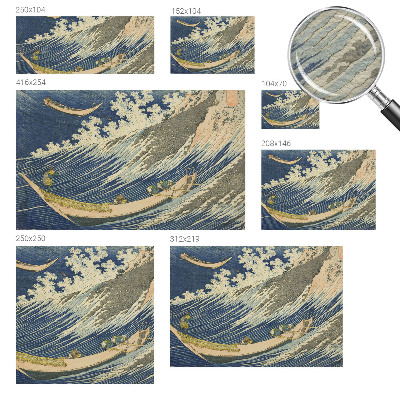 Non-woven wall mural featuring sea waves