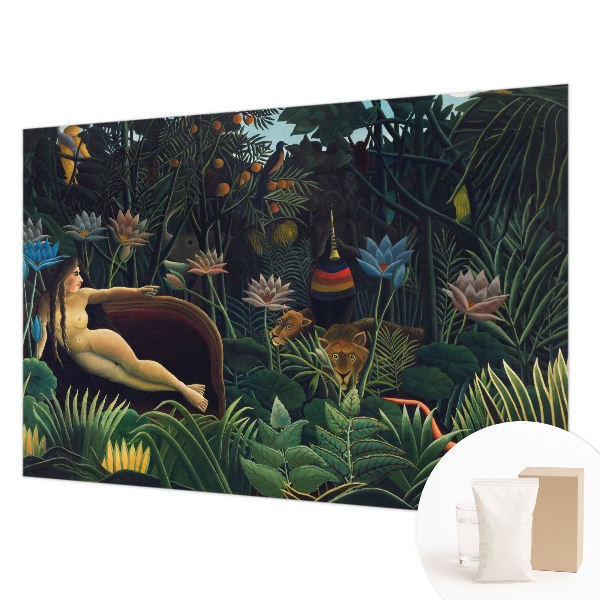 Wall mural with an exotic jungle motif
