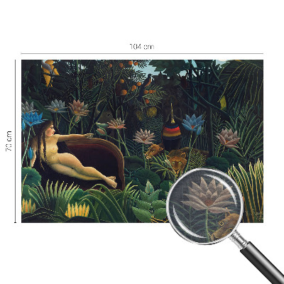Wall mural with an exotic jungle motif