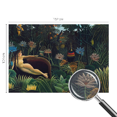 Wall mural with an exotic jungle motif