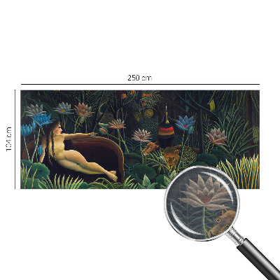 Wall mural with an exotic jungle motif