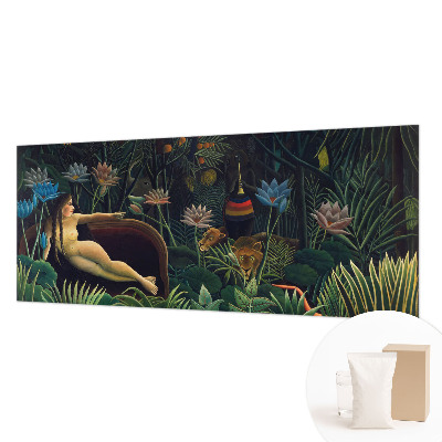 Wall mural with an exotic jungle motif