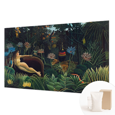 Wall mural with an exotic jungle motif