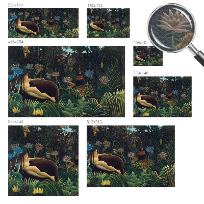 Wall mural with an exotic jungle motif